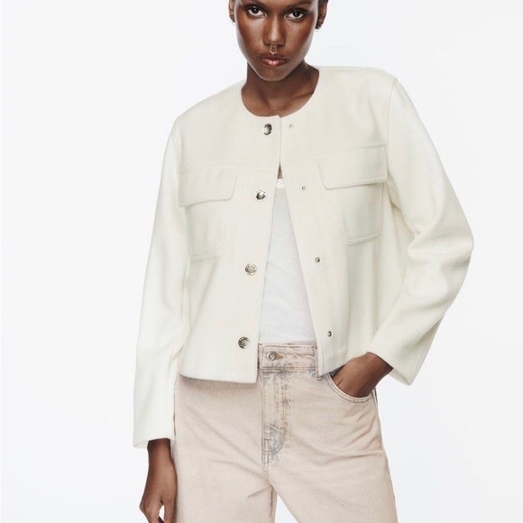 Zara Jackets & Blazers - NWOT ZARA Soft Jacket White XS